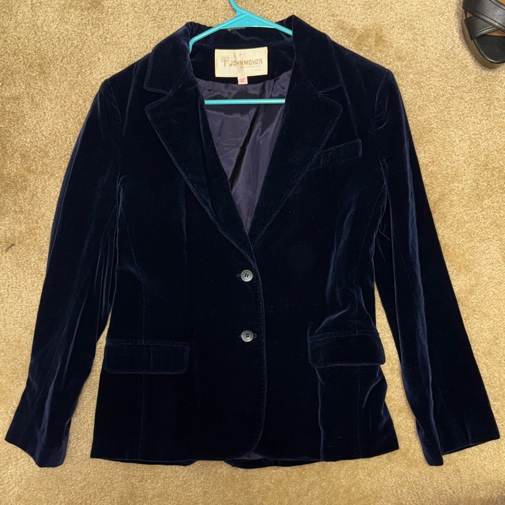 Vintage velvet John Meyer Navy Blazer for Women